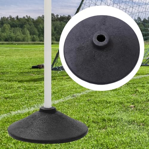 Vaveren Weighted Slalom Pole Base Soccer Training Accessory Rubber Base for Soccer Agility Pole for Playground Yard Hockey Basketball, S