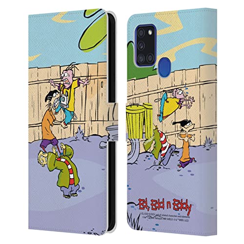 Étui Galaxy A21s 2020 Ed Edd n Eddy protection cuir antichoc portable