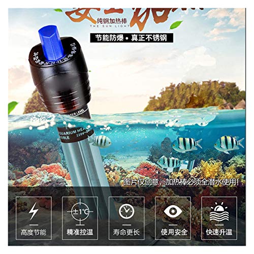 Chauffe de l'aquarium submersible Réservoir de poisson chauffage tige de canne chauffage tuyau de chauffage en gros explosion d'explosion en acier inoxydable poisson réservoir aquarium automatique tem