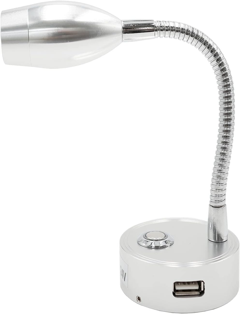 12V LED Spot Reading Light Dimmable Knob Switch Wall Mount LED Lamp With USB Port LED Bedside Lamp for Caravan Boat Camper Motorhome (1 PCS)