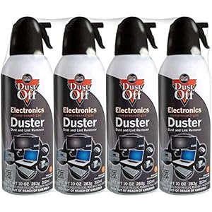 Falcon Dust-Off Electronics Compressed Gas Duster 10 oz (4 Pack) [New Improved Version]