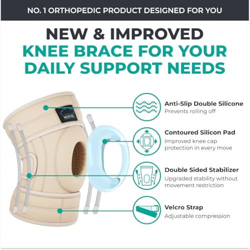 Image of Modvel ELITE Knee Brace for Men & Women - Patella Gel Pads & Side Stabilizers for ACL, Meniscus Tear, Arthritis & Injury Recovery - Maximum Support for Running, Sports & Joint Pain Relief