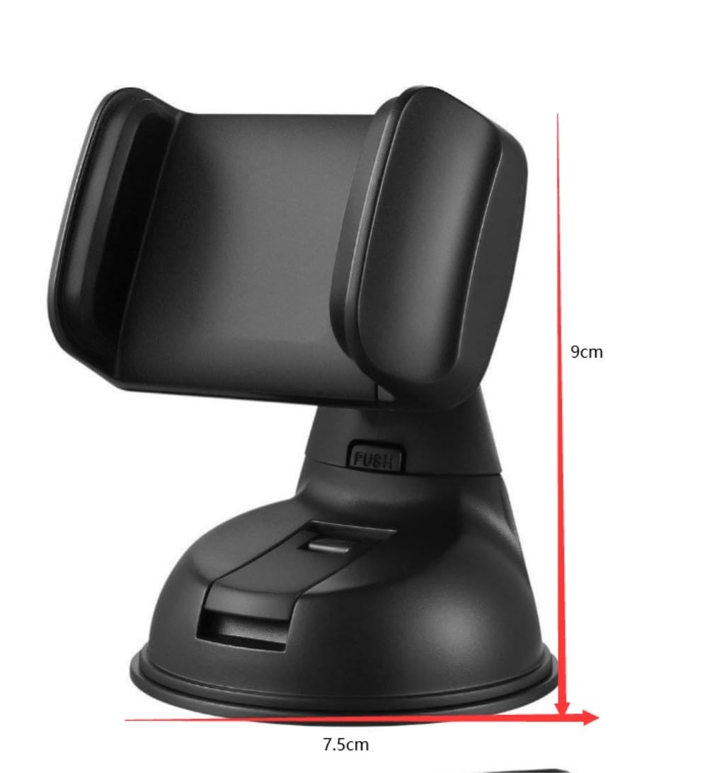 uchwyt samochodowy do telefonu, Universal Car Regulowana nawigacja 360 stopni Mobilny klips w samochodzie Składany do samochodu(Rosso)
