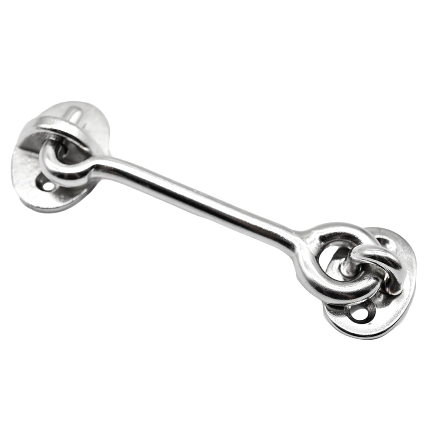 MARINE CITY Buckle Cabin Hook and Eye Latch, 316 Grade Stainless Steel, Wind Proof Shed Safety Stopper, Silent Holders Catch Lock, 3 Inches, Ideal for Marines, Boats, Ships, Yachts (Pack of 1)