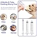 Xuanda Pet Feeding Bottle and Syringes, 3 Sizes Nipples with Ventilation Valve Resistant Tearing Perfect for Puppies, Kittens, Small Wildlife (Yellow)