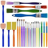 U.S. Art Supply 25-Piece Children's All Purpose Paint Brush Set - Artist Variety Value Pack, 6...