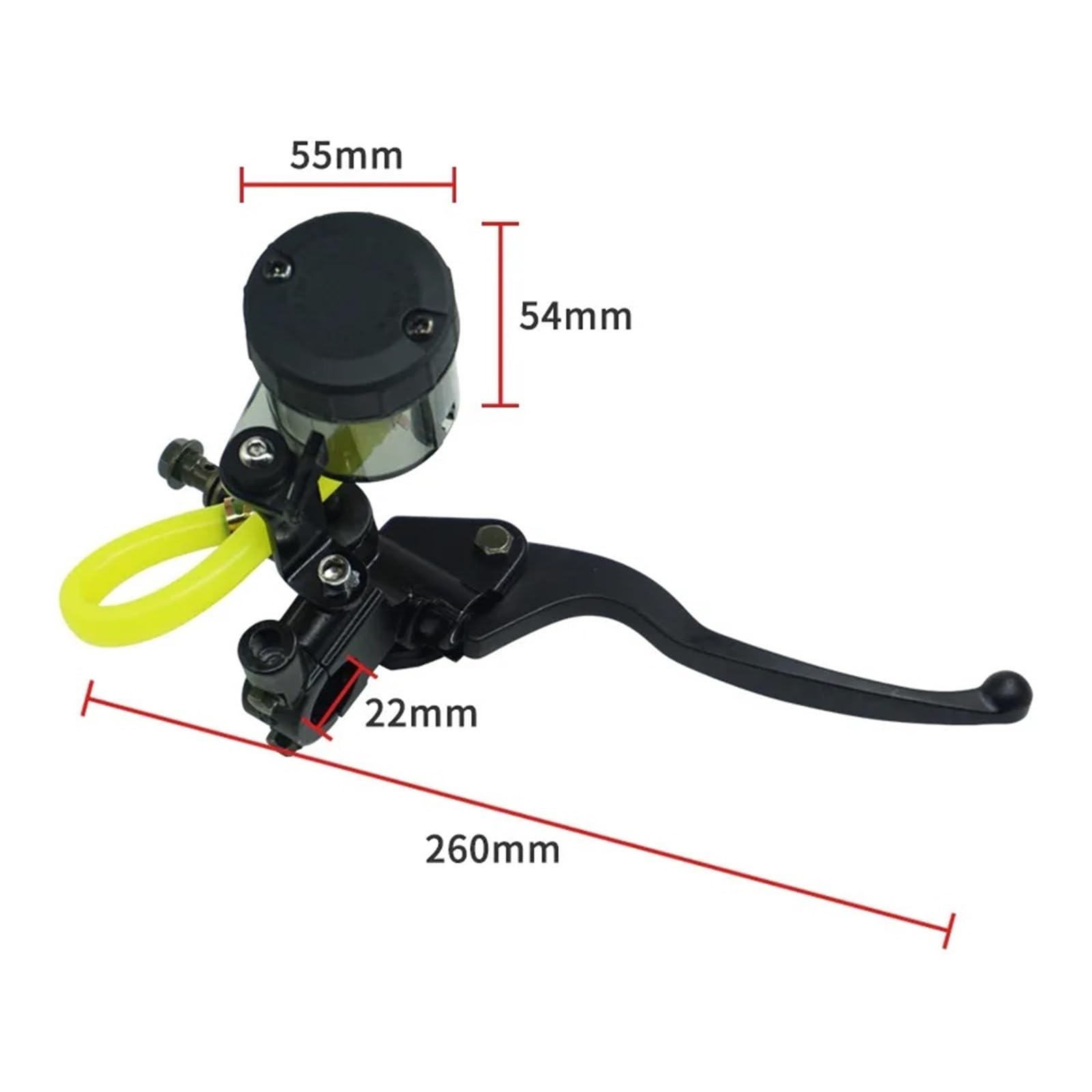 Leva frizione freno moto Pompa frizione freno destra universale da 22 mm 7/8'' per motocicletta,leva cilindro principale per Yamaha LC150 LC135(A set)