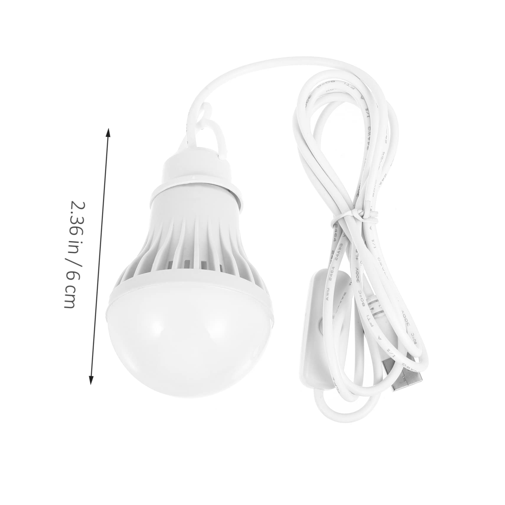 POPETPOP 2pcs Portable USB Light Bulb Compact Outdoor Camping Illumination Lamp Hook for Night Market and Emergency Lighting