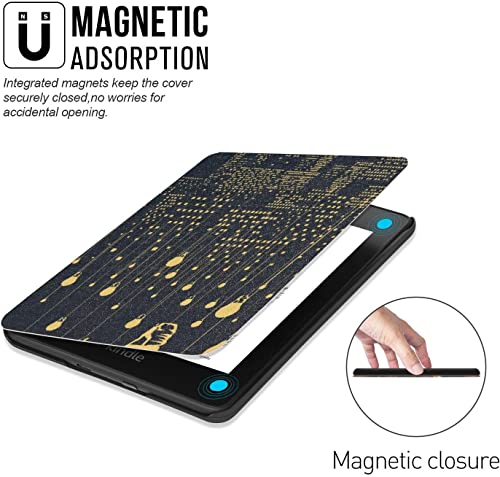 Image of SwooK Classic Printed Magnetic for 6.8 inch Kindle Paperwhite 11 11Th Generation 2021 / Kindle Paperwhite Signature Edition Soft Back Flip E-Readers Cover Case (Vintage Wood)