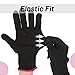 Yopolaz 2 Pair Heat Resistant Gloves - Professional Hot Hand Glove - Heat Protection Flat Iron Glove Pink Edge for Women Hair Styling (Black x 2)
