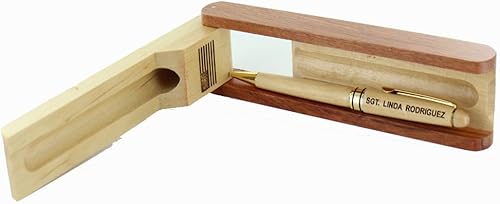 Miniatura 4 de Pluma de palisandro y madera de arce en caja de exhibición, incluye personalización