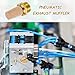 MECCANIXITY 5PCS Pneumatic Exhaust Muffler, g 3/8