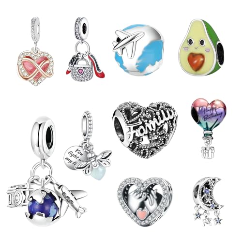 XFSRG Silver Charms for Necklaces and Bracelets
