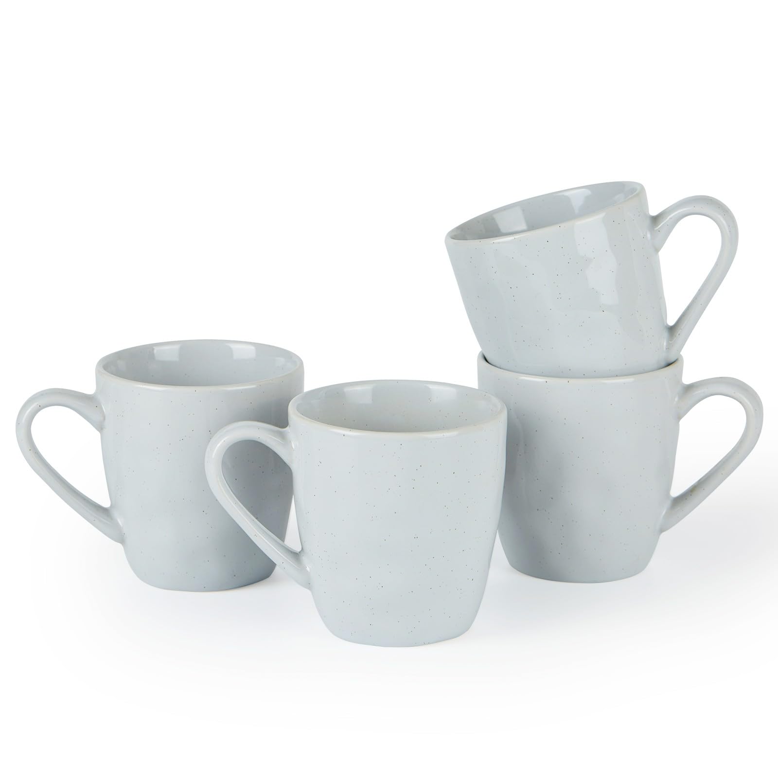 Tasses à café de 355 ml lot de 4 tasses gris clair avec poignée pour thé