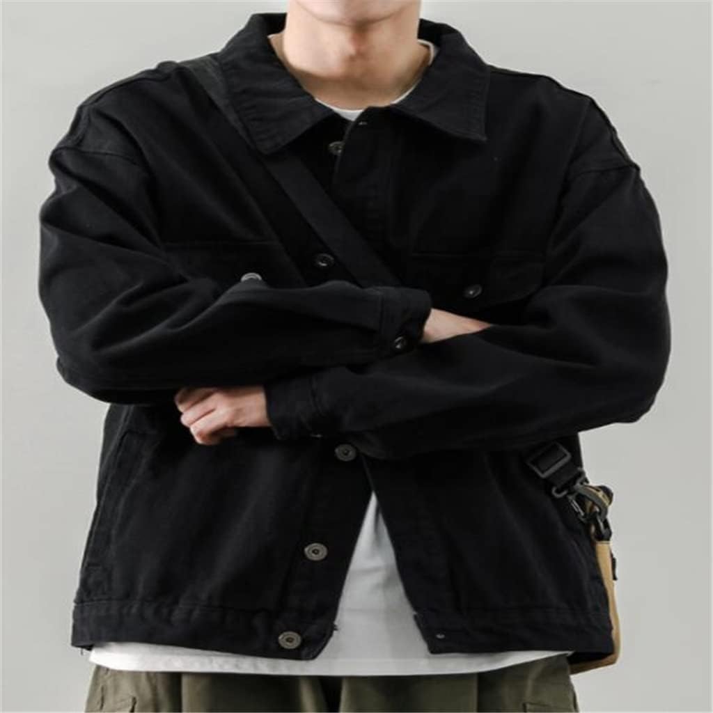 Spring And Autumn Denim Jacket Men's Korean Tops Brand Boys' Loose Workwear Jackets Clothes(XL code)