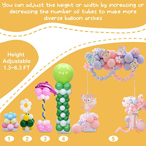 Cyaooi 6.3Ft Balloon Arch Stand With Base, 2 Set Balloon Column Stand Kit, Adjustable Balloon Tower With Heavy Base And Pole, Square Arch Backdrop Stand For Birthday Baby Shower Wedding Decorations #TOP2