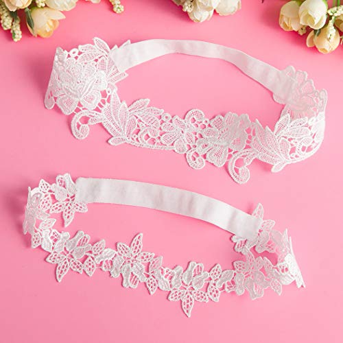 Plus Size Garters For Bride Lace Wedding Bridal Garter Belt Stretchy White Wedding Garter #TOP5