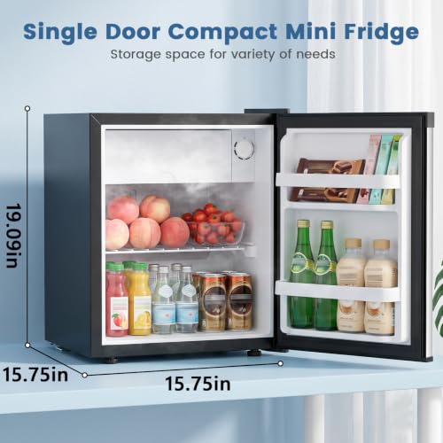 Image of COWSAR 1.3 Cu.Ft Mini Fridge, Reversible Single Door Compact Refrigerator