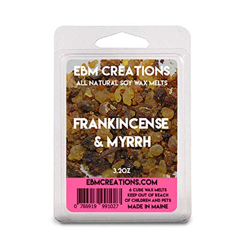 Frankincense & Myrrh - Scented All Natural Soy Wax Melts - 6 Cube Clamshell 3.2oz Highly Scented!