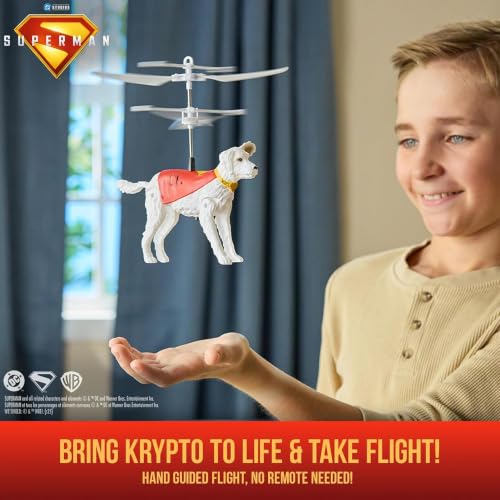 Image of DC Comics Superman Flying Krypto Remote Control Hovering Superdog | 7.5 Inches