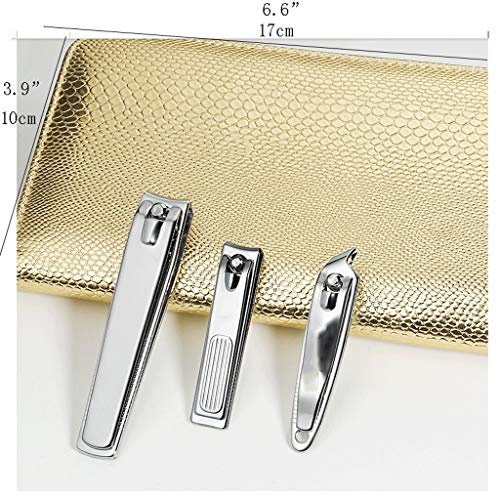 HJHJ nagelwerkzeug nagelknipser Nagelknipser Set, 11 Stück Edelstahl-Maniküre-Pediküre-Set, Pedicure Kit Nagelknipser… – Bild 3
