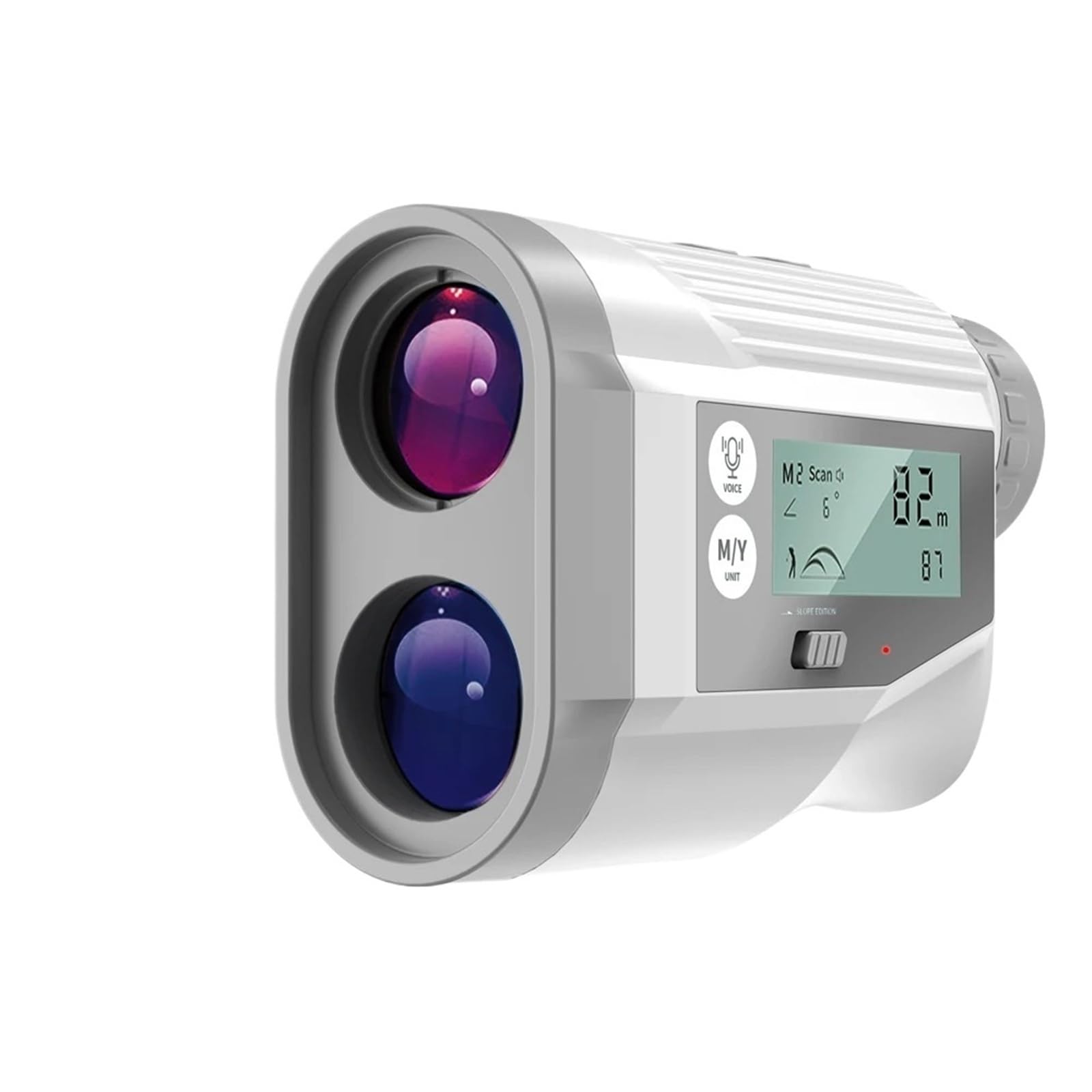 1000Y Golf Rangefinder with Voice Broadcast Range Finder with Flagpole Lock Slope Compensation Screen Display for Golfer