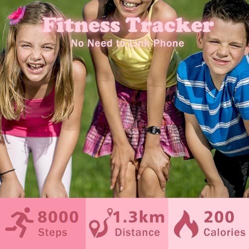 Image of Kids Watches for Girls Boys Digital Sport Watch with Step Counter Pedometer Vibration Alarm Clock, No App Waterproof Fitness Tracker Kids Watch Boys Girls Teens Students Ages 5-16