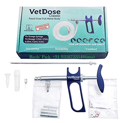 See full amazon price history chart for Vaccinator- Veterinary use only & Good for Poultry Fish Birds & Animals (It comes with pistons for 0.5ml, 0.3ml, 0.25ml, 0.2ml & 0.1ml dosages). Vaccinator- Veterinary use only & Good for Poultry Fish Birds & Animals (It comes with pistons for 0.5ml, 0.3ml, 0.25ml, 0.2ml & 0.1ml dosages). (B08LC55VLF) Amazon Price History, Amazon Price Tracker