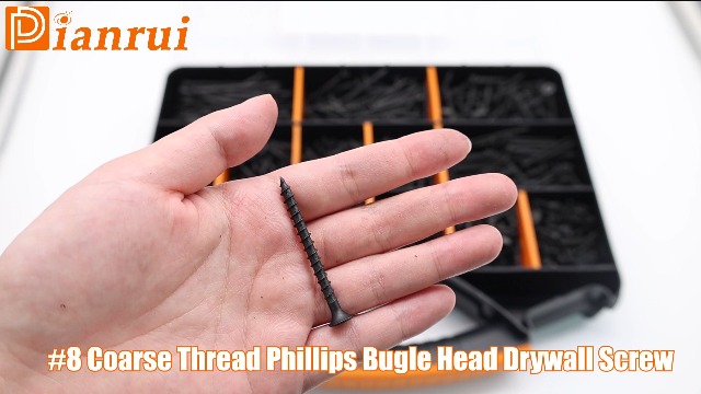 Image of Dianrui 1020 PCS High Hardness Wood Screws Assortment Kit, #6#8 Drywall Screws, Assorted Black Wood Screws, Phillips Flat Head Screw Set-13 Sizes (5 /8 inch,3 /4 inch,1 inch,1-1 /4 inch,1-1 /2 inch,2 inch,2-3 /4 inch)