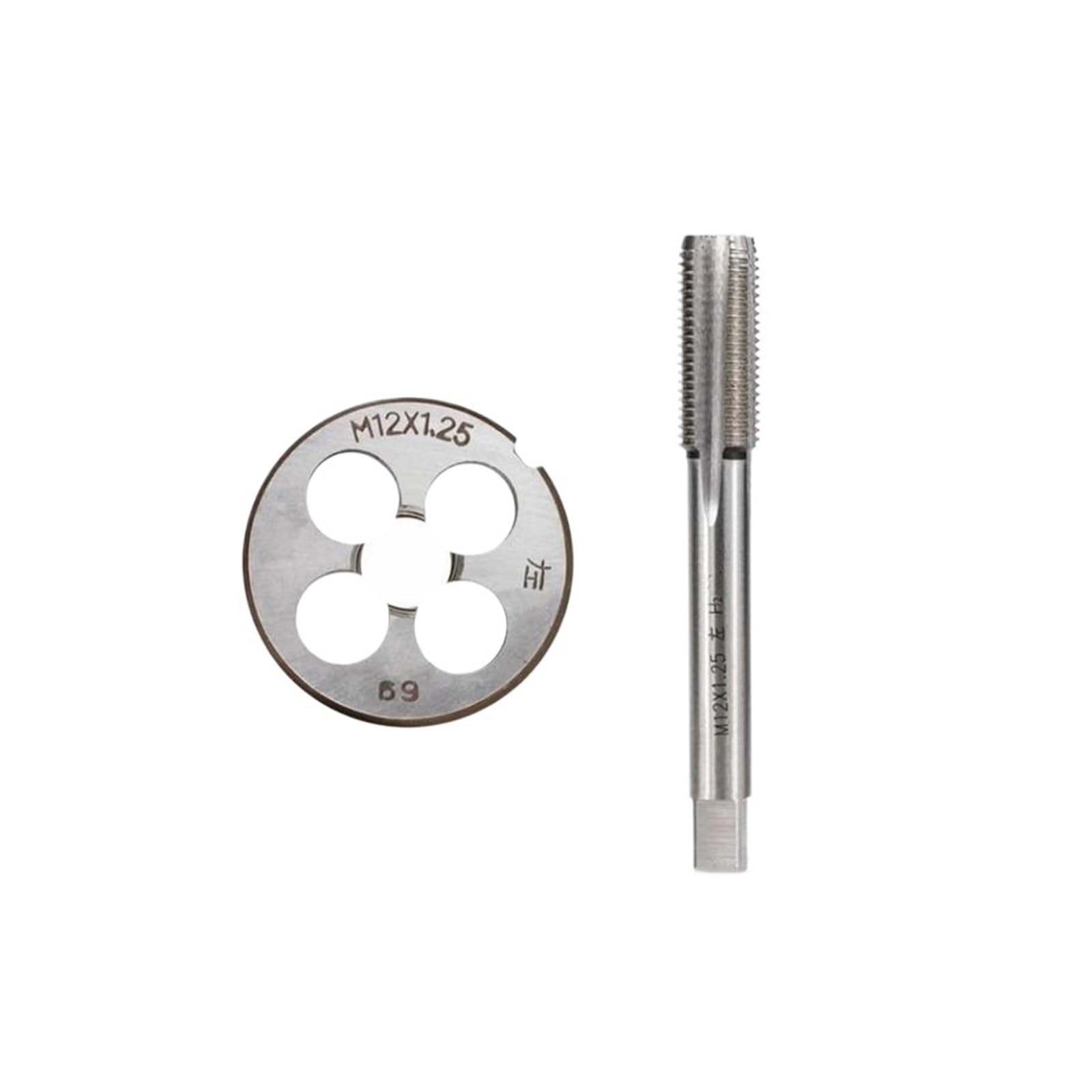 Juego de troquel redondo y grifo M15X1.5L con rosca métrica fina para giro a la izquierda