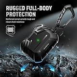 MOBOSI for AirPods Pro 2 Case Cover with Cleaner Kit & Keychain, Compatible with MagSafe, Compatible with Airpod Pro Case 2nd/1st Gen Shockproof Protective Hard Shell for Men(2023/2022/2019), Black - Image 6