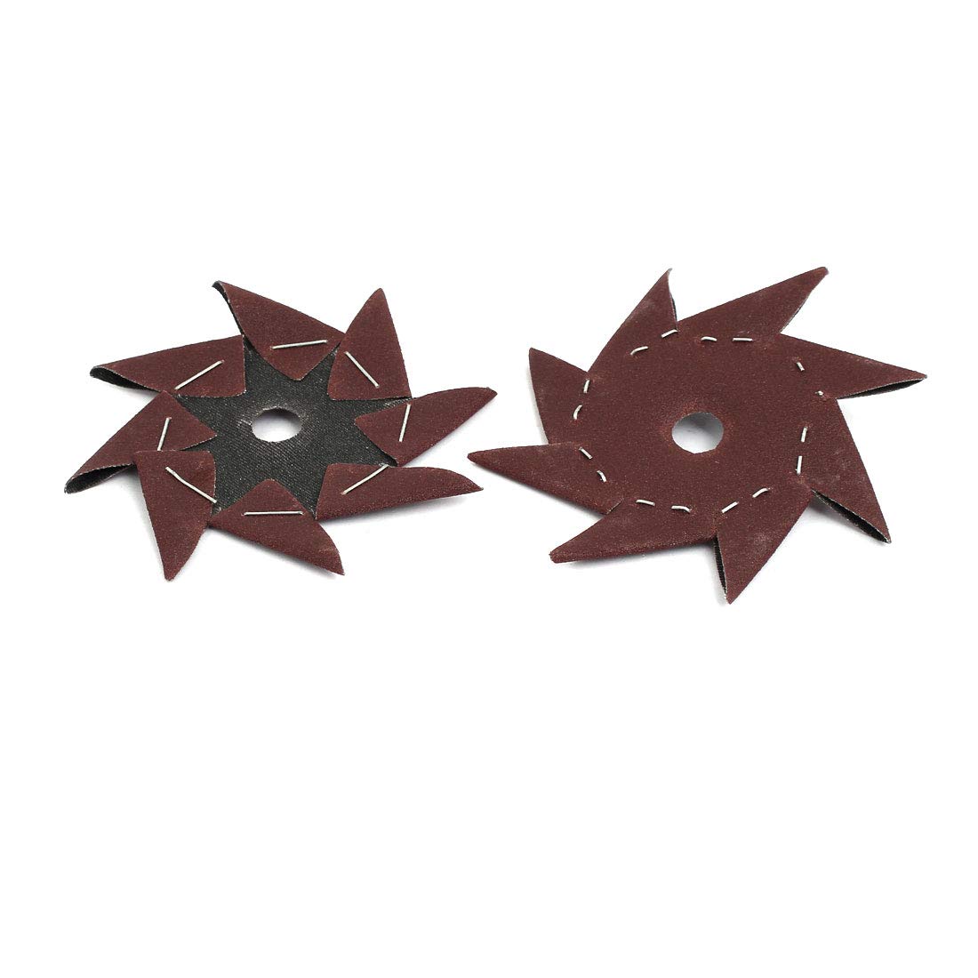 Aexit 4-inch 180 Abrasives Grits Pinwheel Shaped Octagonal Abrasive Sandpaper Buffing Tool 15pcs Model:80as442qo545