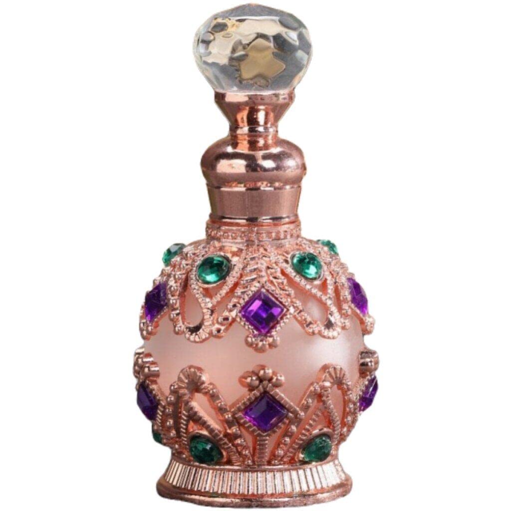 Dianzan 15Ml Vintage Metal Perfume Bottle Arab Style Empty Perfume Holder Container Refillable Fragrance Container Bottle