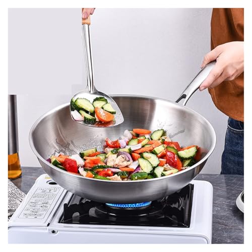 Wok de acero inoxidable con tapa 30 cm miniatura 3