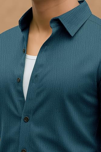 Image of Popcorn Textured Shirts for Men Morpich L