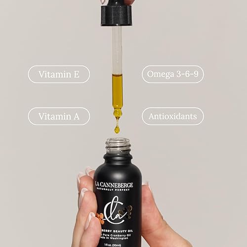 Miniatura 6 de LA CANNEBERGE Aceite de belleza de arándano  Hidratación intensiva y revitalización para cara, cabello y cuerpo  1 onza líquida de aceite de semilla