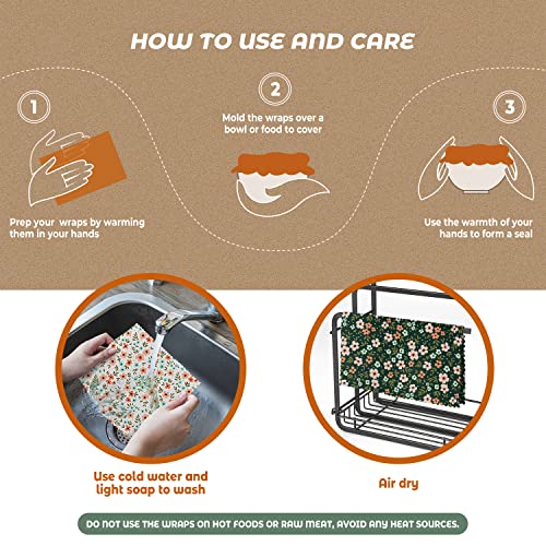 Akeeko-Reusable-Beeswax-Food-Wraps-Assorted-12-Pack-Reusable-Plastic-Free-Food-Storage-Sustainable-Gifts-3-Sizes-6S4M2L
