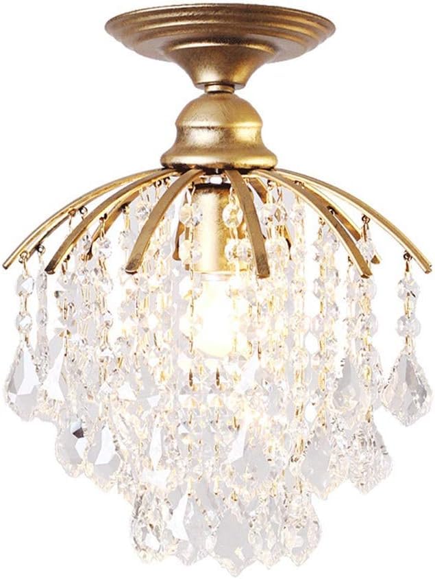 Lustre rond cristal moderne E27 : plafonnier LED salon et chambre