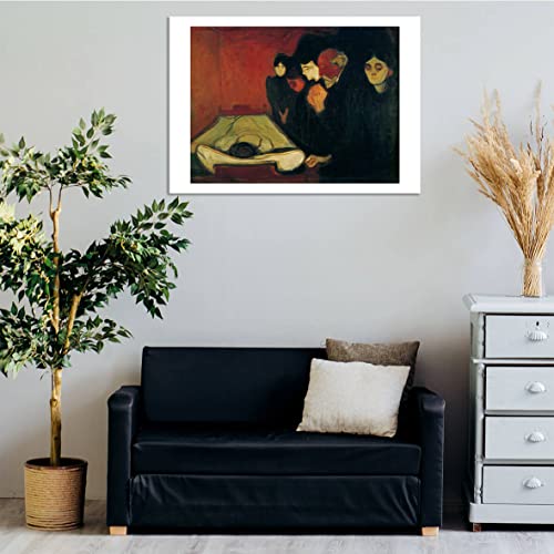Edvard Munch The Death Bed affiche encadrée pour mur vide - 3