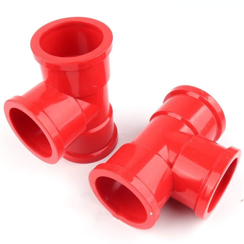Pipe Accessories 10pcs Thickened Red PVC Tee Connector Aquarium Tank UPVC Tube Joint Garden Irrigation Water Pipe Connectors Socket Tube Joints for Pipe Fittings Repair