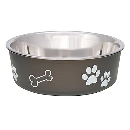 Loving Pets Bella Bowl for Dogs, Medium, Espresso