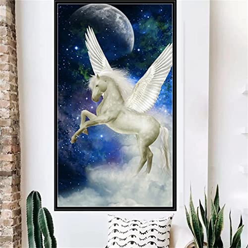 Broderie Diamant 5D Kit Anti-Stress Toile Grand Format Lisible Motif Cheval