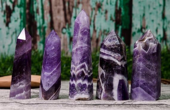 FFIME 1kg Natural Amethyst Crystal Point Wand Dream Amethyst Tower Single Point Crystal Crystal Gemstone Whloesale