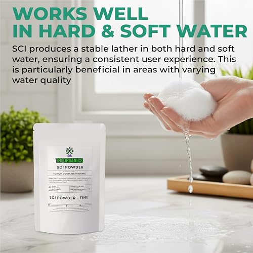 Image of SCI Powder, 100g | Sodium Cocyl Isethionate | Baby Shampoos, Mild Shampoos, Soap bars, Body wash, DIY personal care products, Mild surfactant, EXCELLENT FOAMING - 100gms