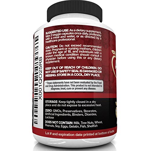Nutrivein Apple Cider Vinegar Capsules with Mother - 1600mg - 120 Vegan Pills - Supports Healthy Diet, Digestion, Keto, Cleanser - Best Supplement for Immune System - ACV Raw - Image 7