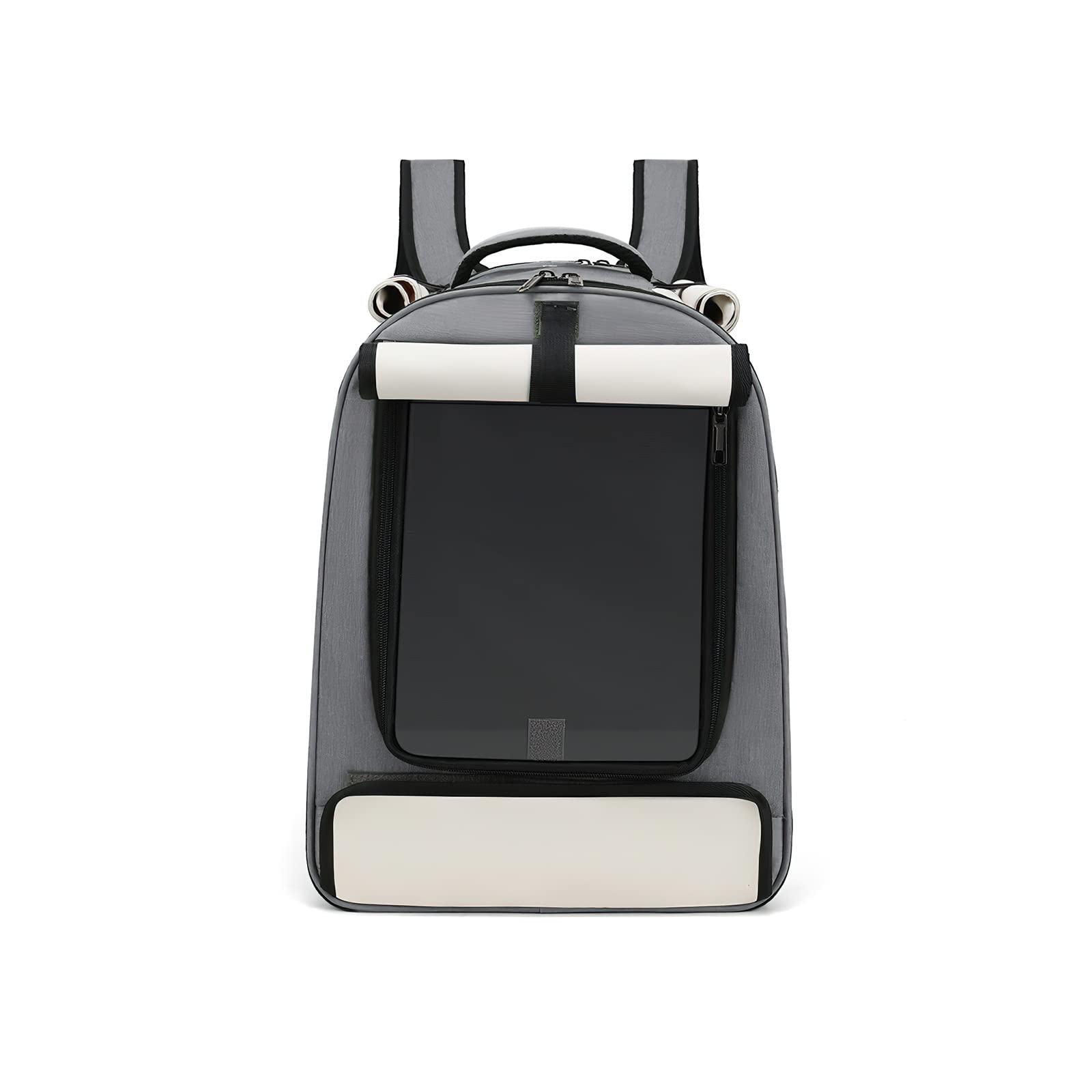 Galatée Mochila para Gatos, Mochila para Perros Pequeños Aprobados por La Aerolínea, Transpirable y Cómodo, Portátil, Mochila para Mascotas para Viajes, Senderismo y Uso Al Aire Libre(Gris)