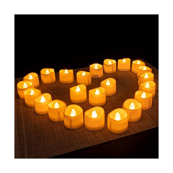 Beichi 50 x LED-Teelichter, flammenlos, langlebig, batteriebetrieben, flackernde Teelichter, ideal für saisonale und… – Bild 8