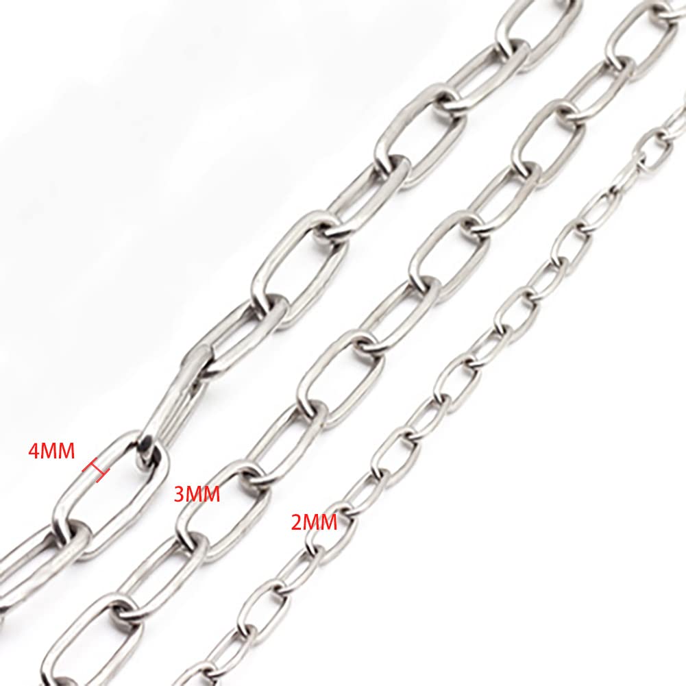 5mm 304 316 Stainless Steel Long Round Link Chain DIN763 - DIN763 Chain