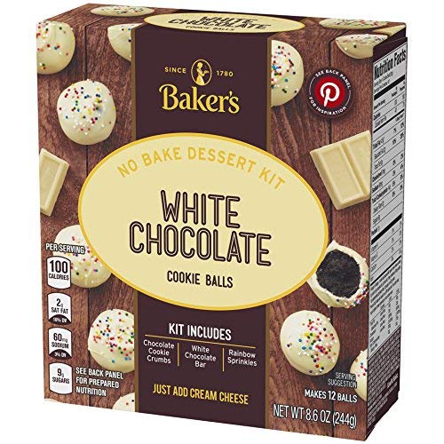 Baker's White Chocolate cookie balls 8.6oz, pack of 1
