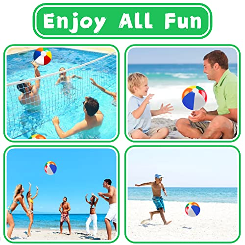 Umuaccan Beach Ball 12 Pack - 12'' Inflatable Beach Balls For Kids Bulk, Swimming Pool Toys Beach Toys For Summer Water Games, Hawaiian Tropical Theme Party Decorations Favors Supplies #TOP5